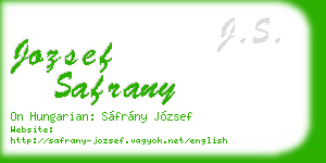 jozsef safrany business card