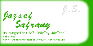 jozsef safrany business card